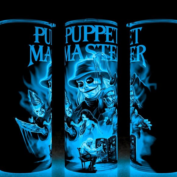 Glow in the Dark Puppet Master 80s Horror Movie Cup Mug Tumbler 20oz - Picture 1 of 7